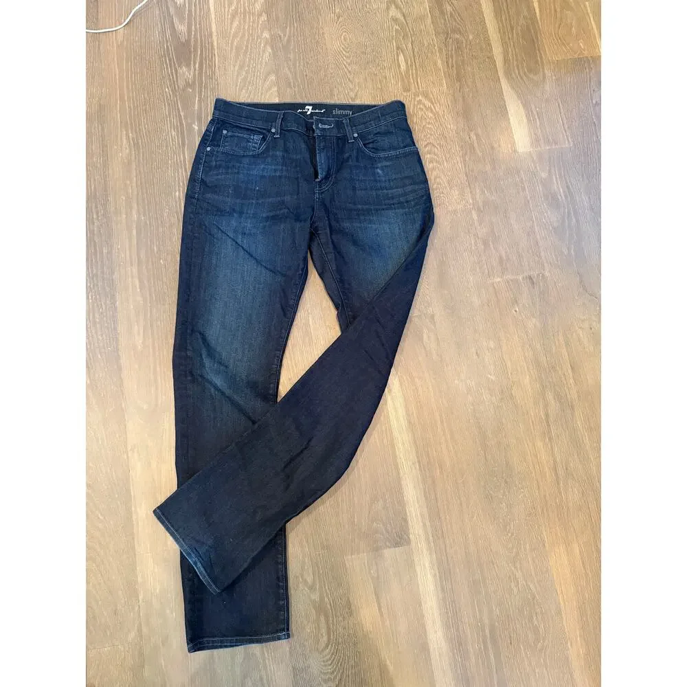 For all mankind mens deep wash blue jeans